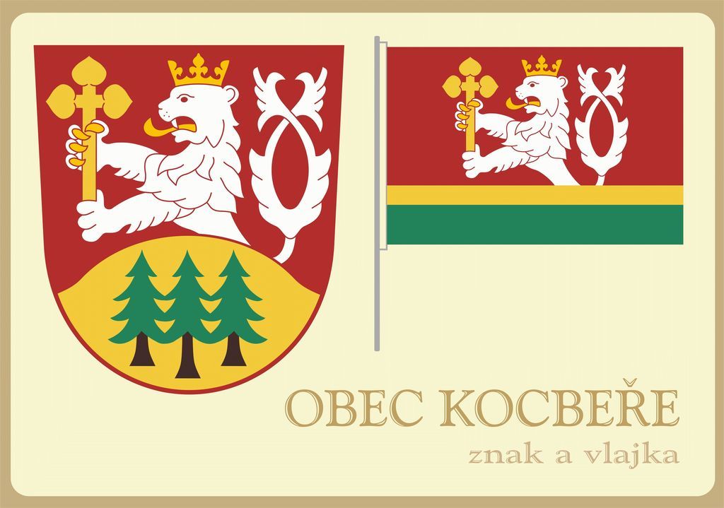 Kocbeře - znak a vlajka
